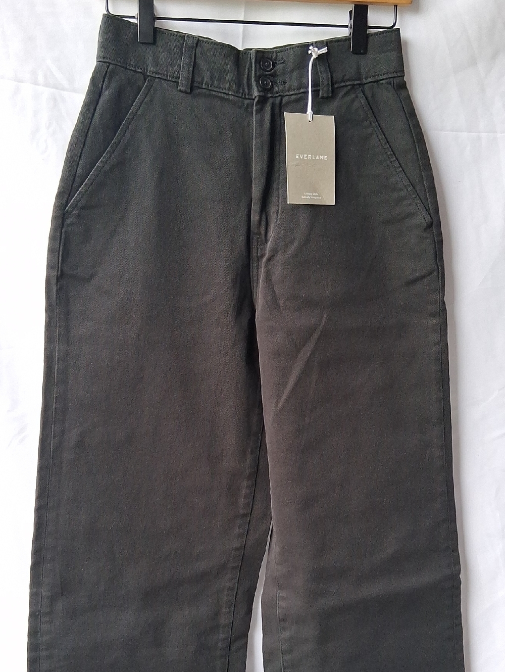 Everlane The Organic Wide Leg Pant Black Jeans 2 - Picture 5 of 9